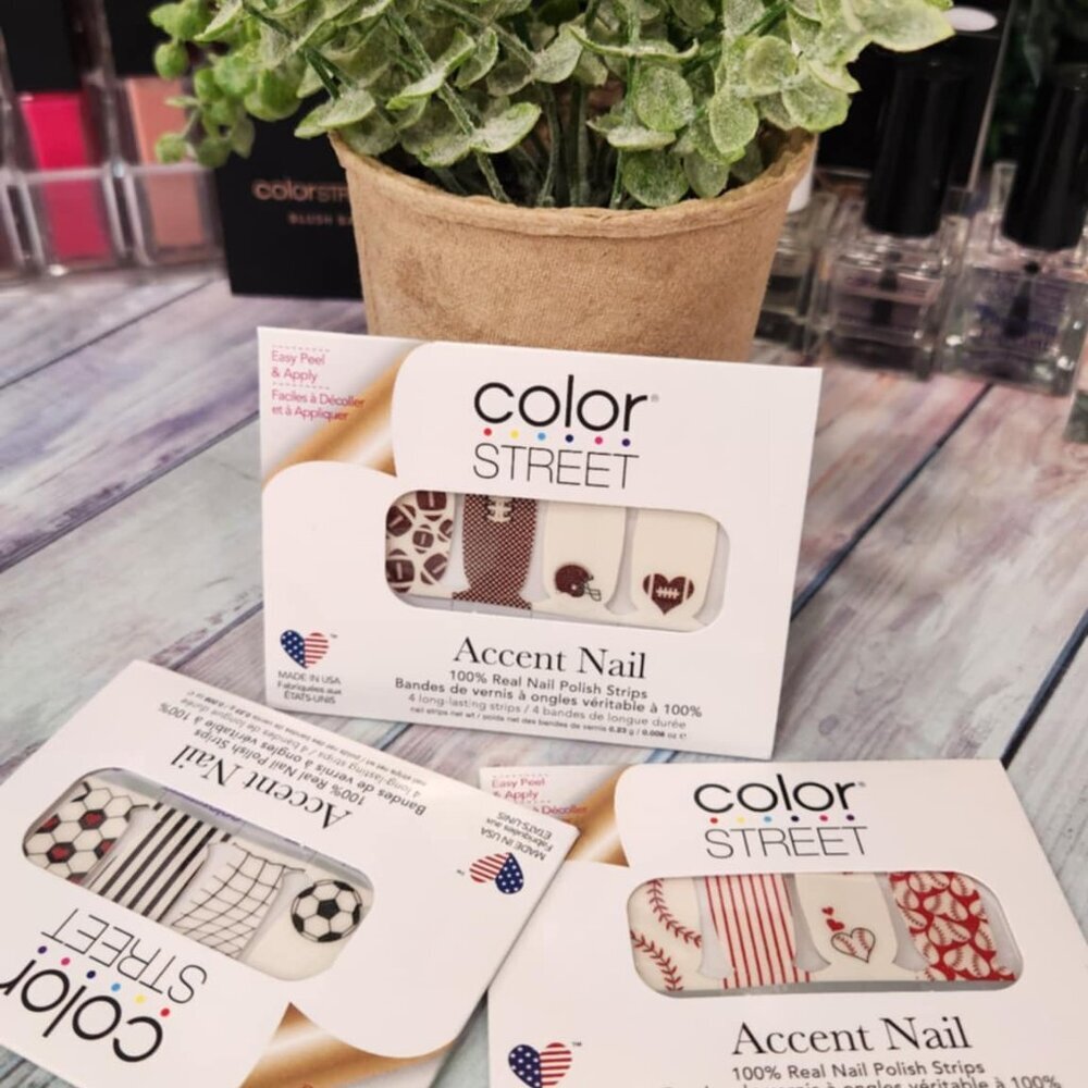 Color Street Sport Themed Press On Nail Design Bundle